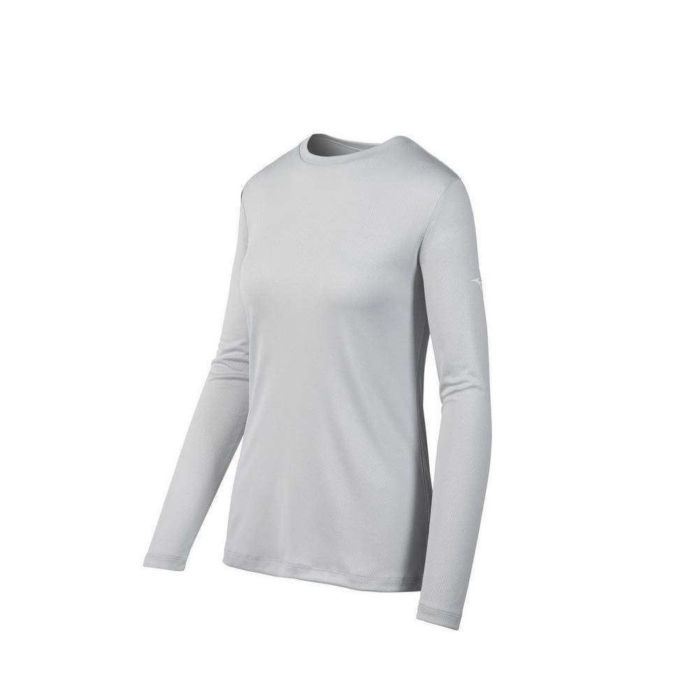 Camisetas Mizuno Long Sleeve Mujer Gris Comprar TJLG-26439